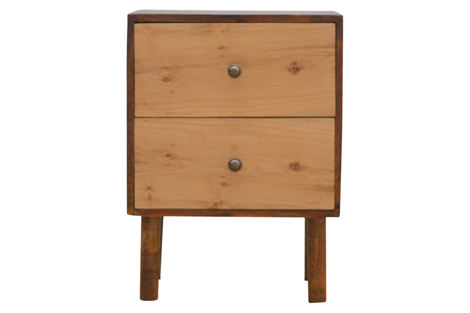 Artisan - 2 Drawer Nightstand with Oak Wood Drawer Fronts