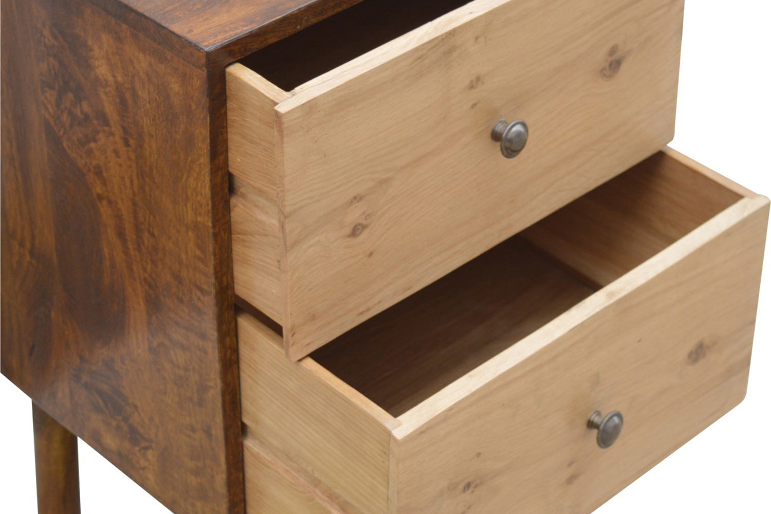 Artisan - 2 Drawer Nightstand with Oak Wood Drawer Fronts