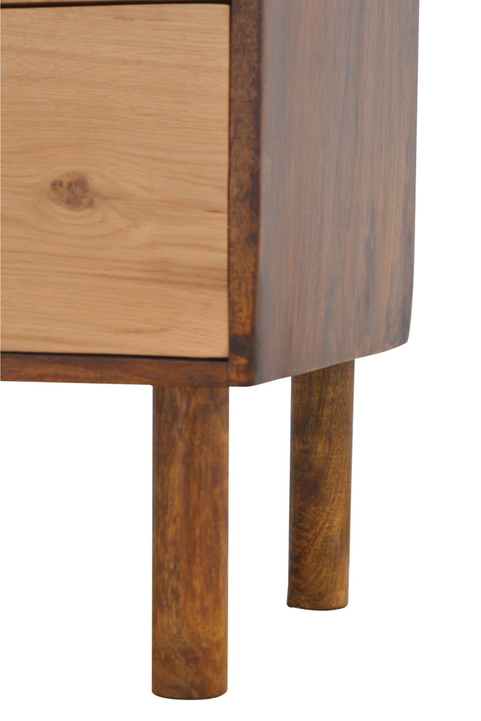 Artisan - 2 Drawer Nightstand with Oak Wood Drawer Fronts