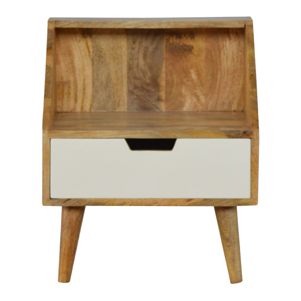 Artisan - Raised Back Painted Nightstand in White
