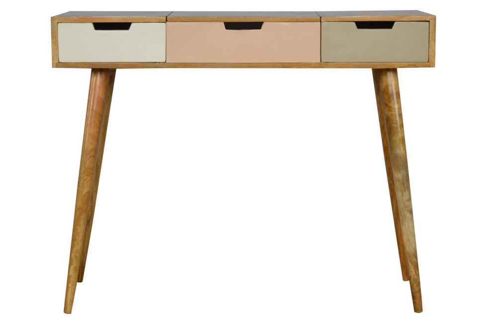 Artisan - Dressing Table with Foldable Mirror in Blush Pink