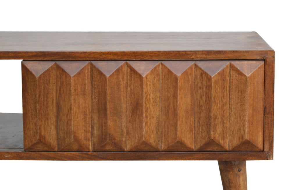 Artisan - Prism Sliding Door Media Unit in Chestnut
