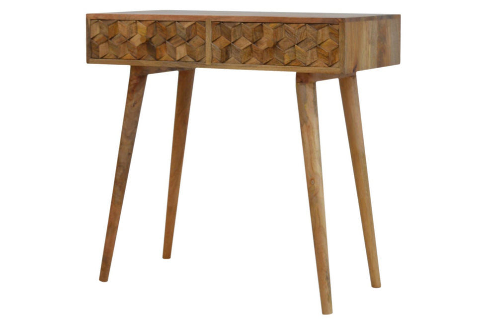 Artisan - Cube Carved Console Table