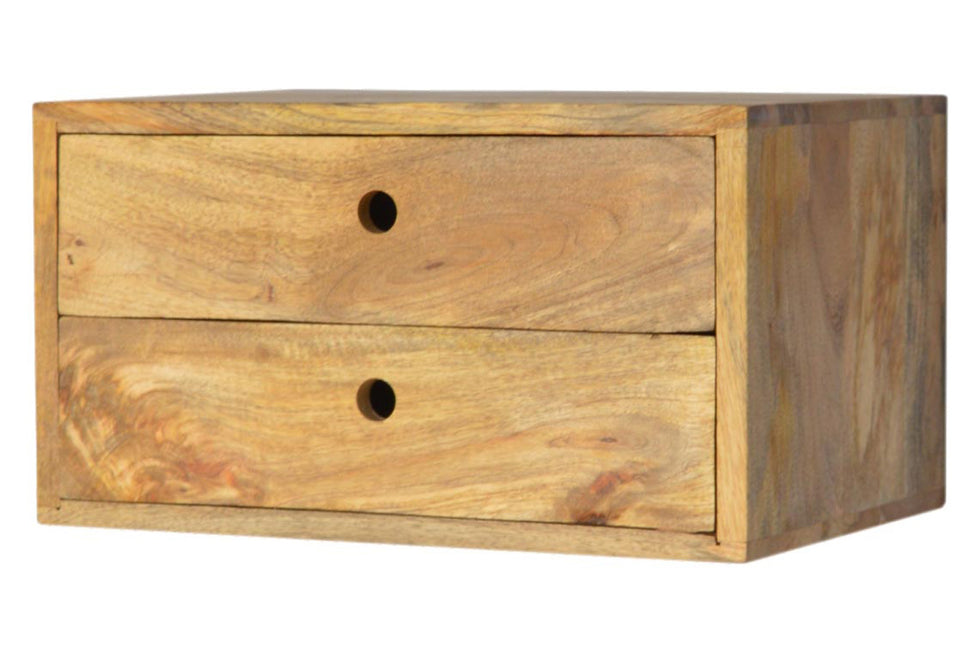 Artisan - Oak-ish Wall Mounted Bedside