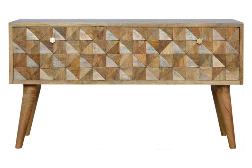 Artisan - Diamond Carved Storage Hallway Bench