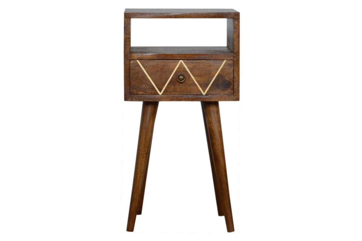 Artisan - Mini Geometric Brass Inlay Bedside