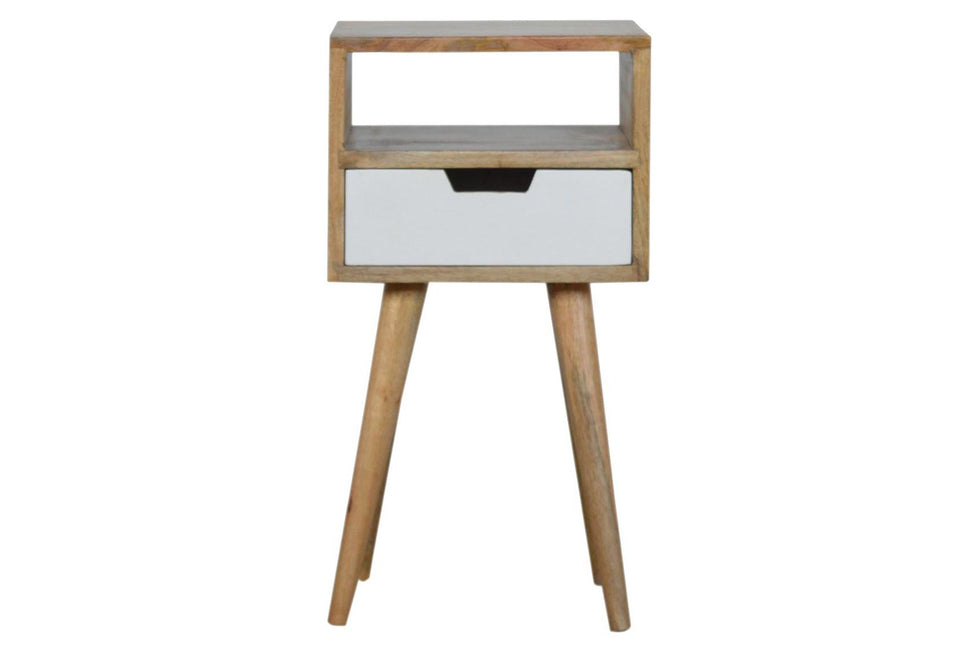 Artisan - Mini Hand Painted Bedside in White
