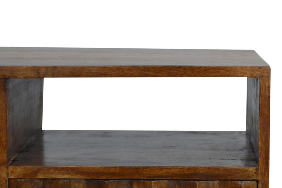 Artisan - Pineapple Carved Media Unit in Chestnut