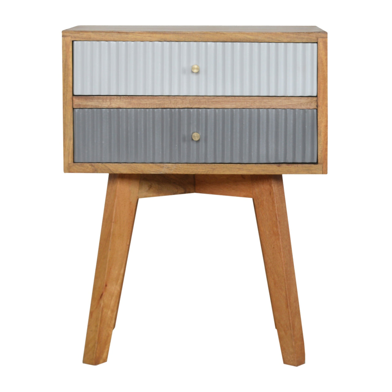 Artisan - Line Painted Nightstand in Gray