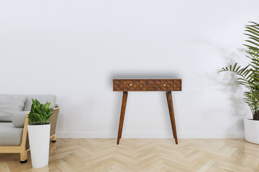 Artisan - Diamond Carved Console Table