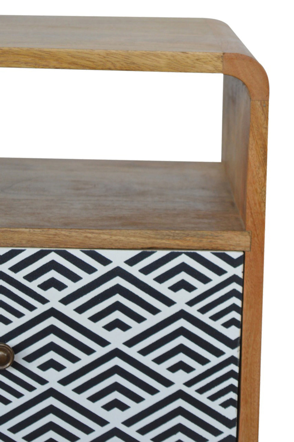 Artisan - Monochrome Print Bedside with Open Slot