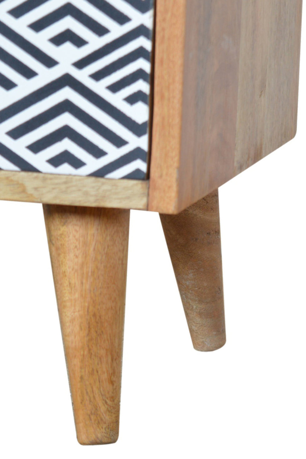 Artisan - Monochrome Print Bedside with Open Slot