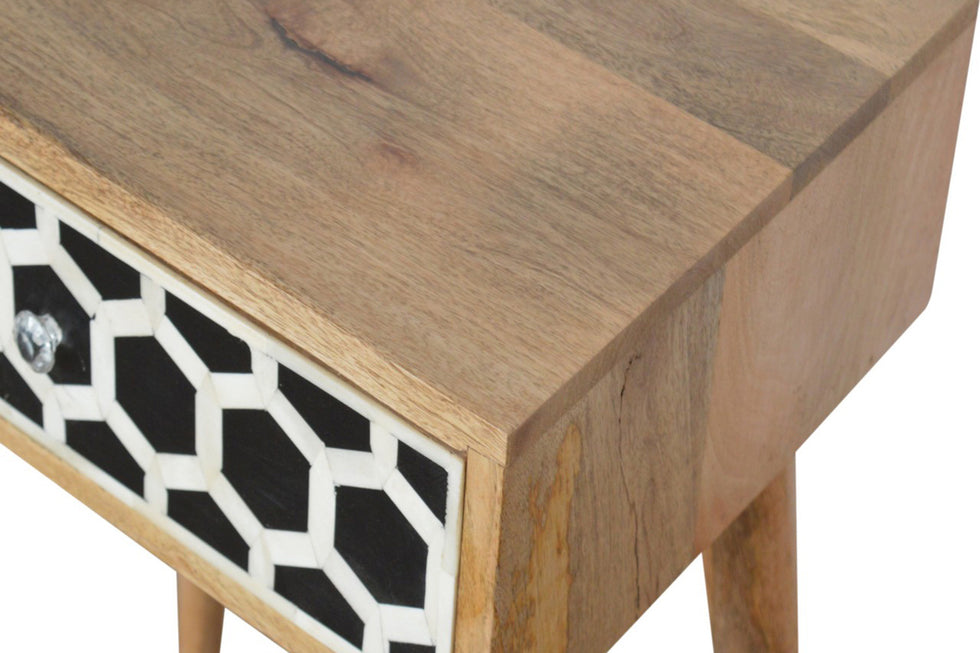 Artisan - Bone Inlay Bedside with 1 Drawers in Oak-ish
