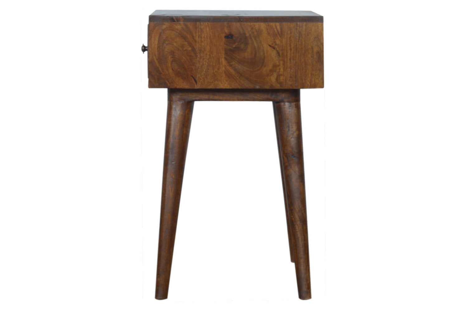 Artisan - Geometric Brass Inlay Bedside 1 Drawer