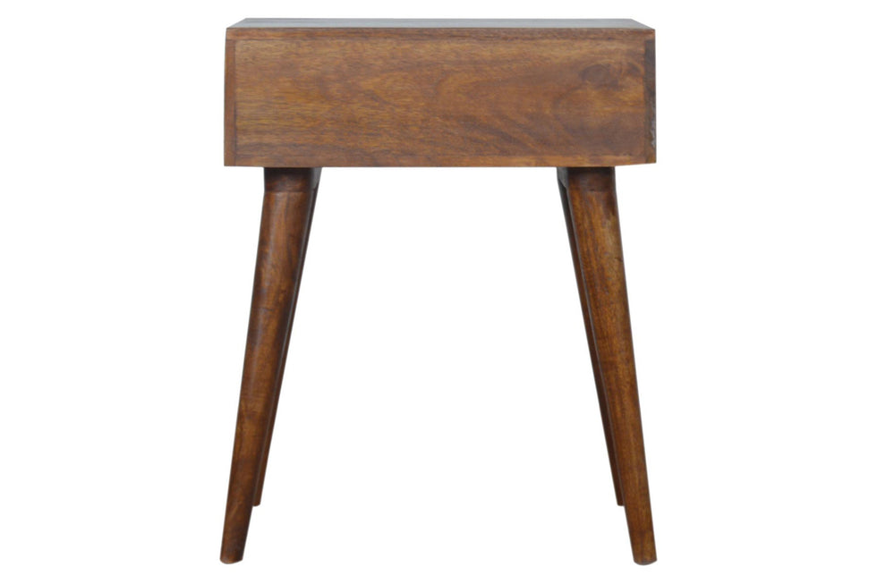 Artisan - Geometric Brass Inlay Bedside 1 Drawer