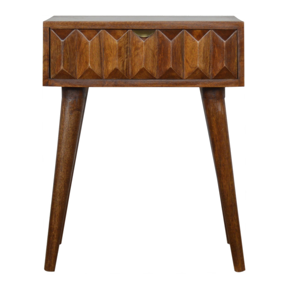 Artisan - Carved Nightstand in Chestnut