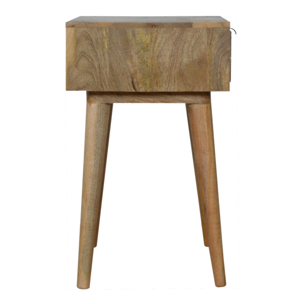 Artisan - Inlay Nightstand in Sleek Cement, Brass