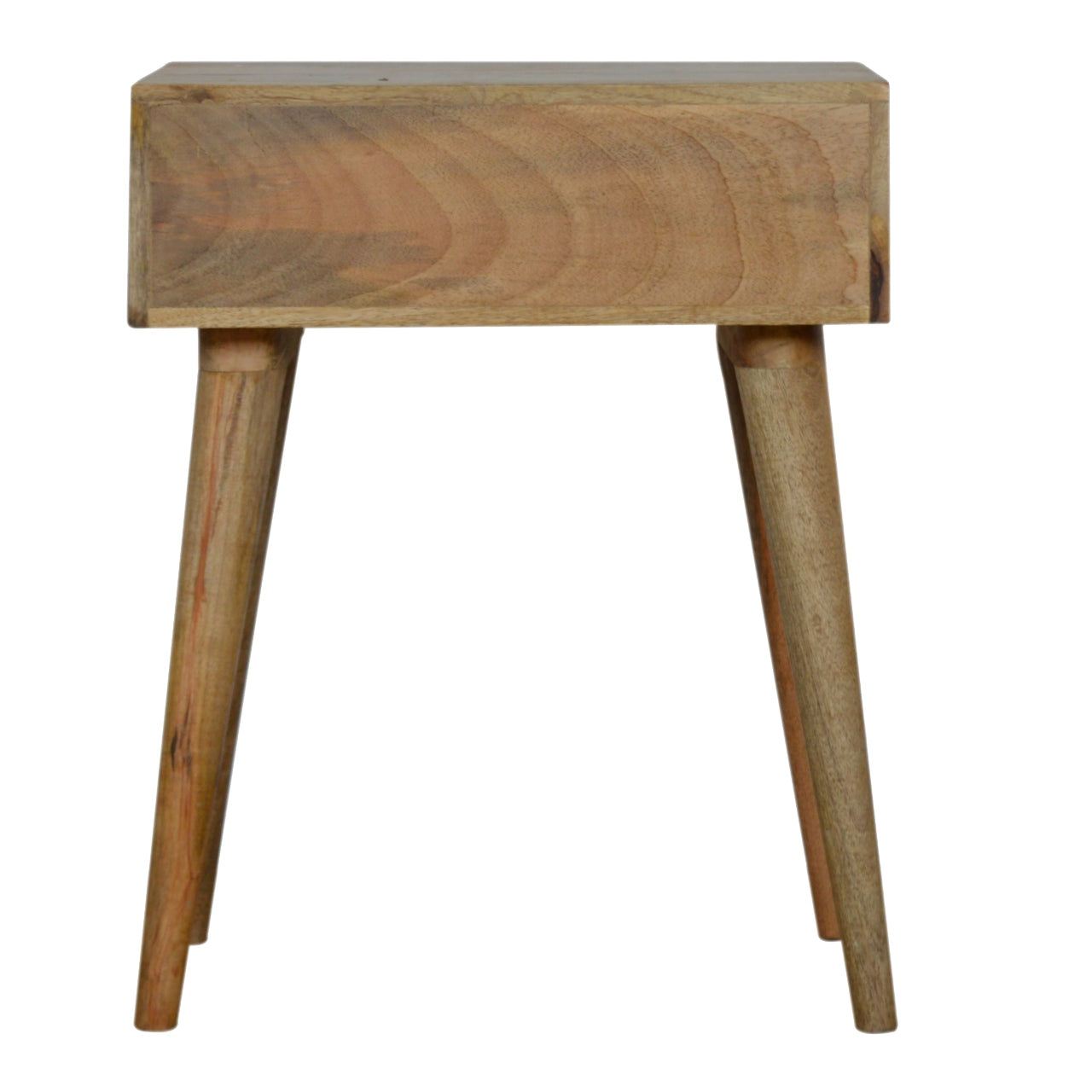 Artisan - Inlay Nightstand in Sleek Cement, Brass