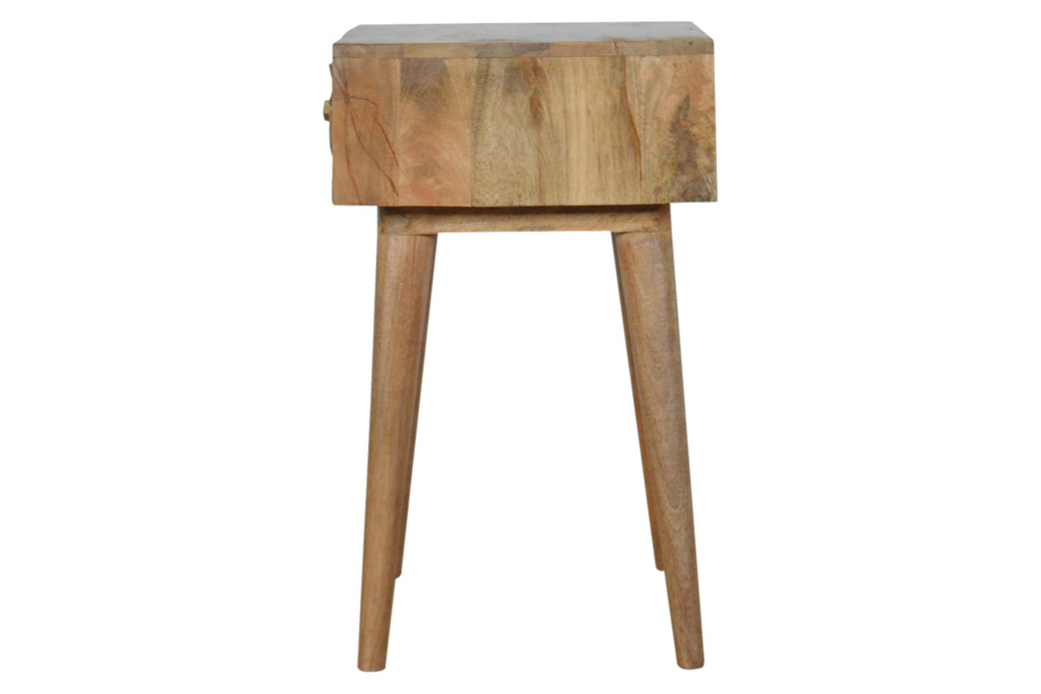 Artisan - Diamond Carved Bedside in Oak-ish, 1 Drawer