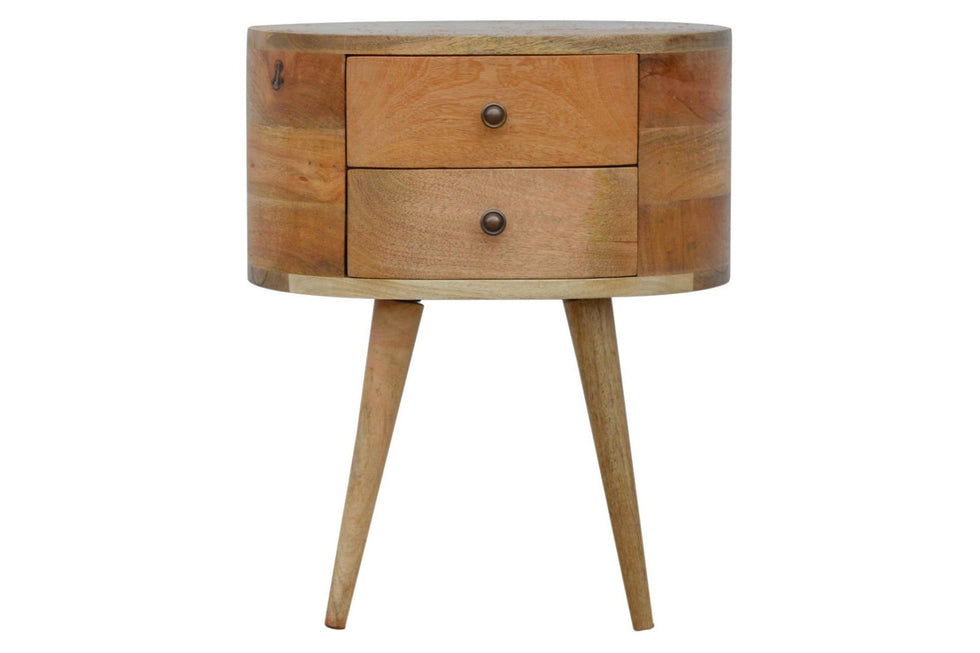 Artisan - Rounded Bedside Table Bedside w/o Reading Light