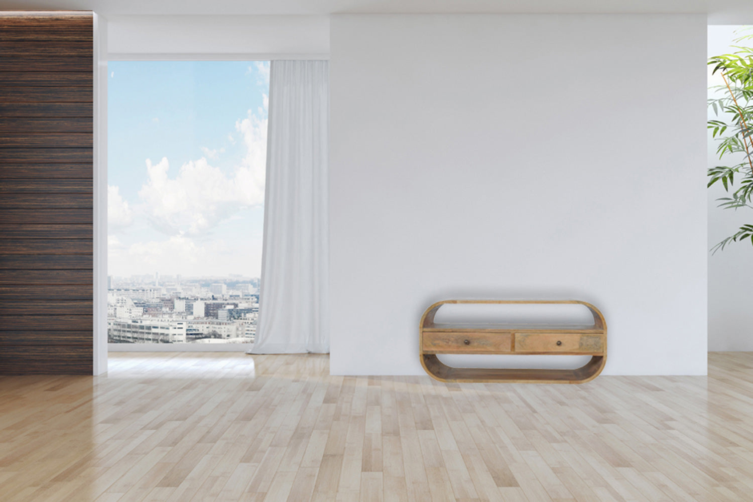 Artisan - Curved Edge TV Unit with 2 Drawers