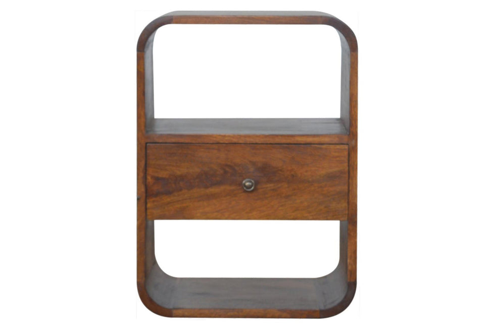 Artisan - Curved Edge Bedside in Chestnut