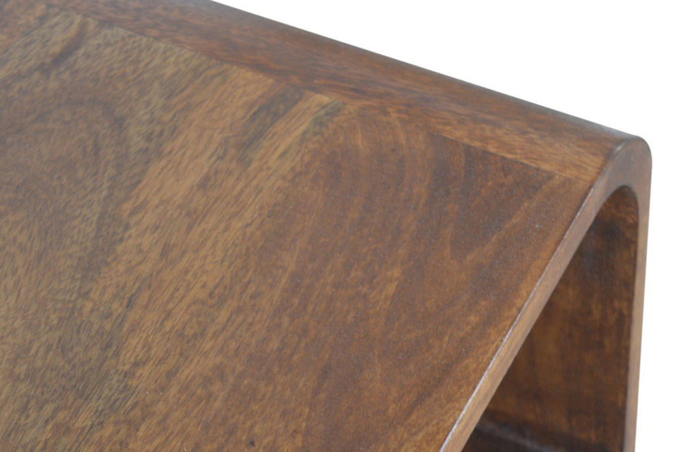 Artisan - Curved Edge Bedside in Chestnut