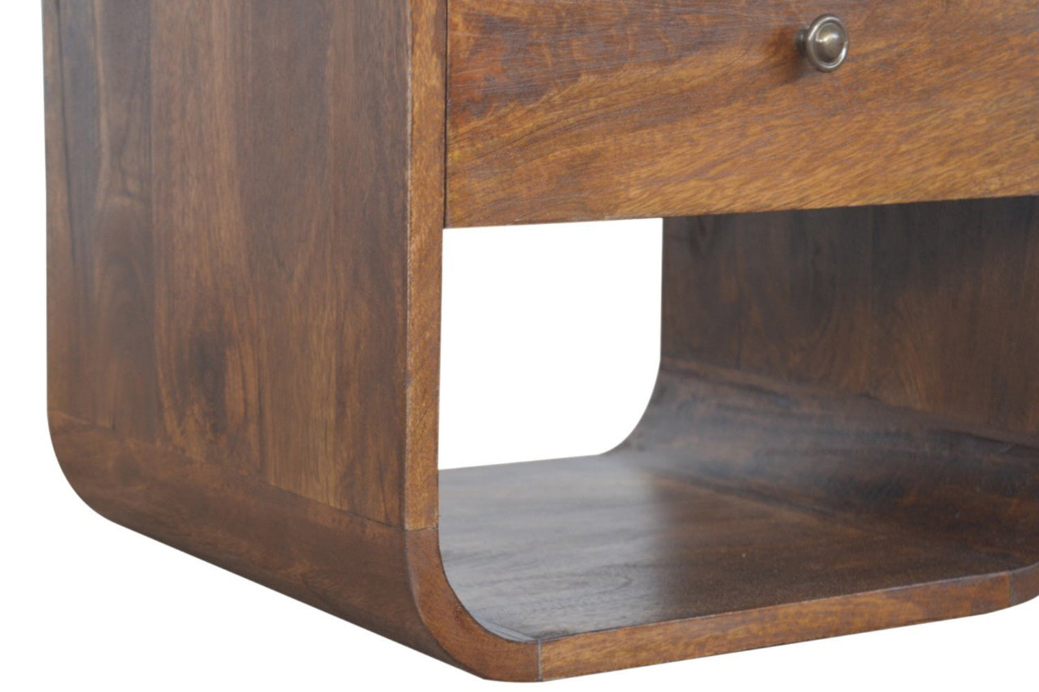Artisan - Curved Edge Bedside in Chestnut