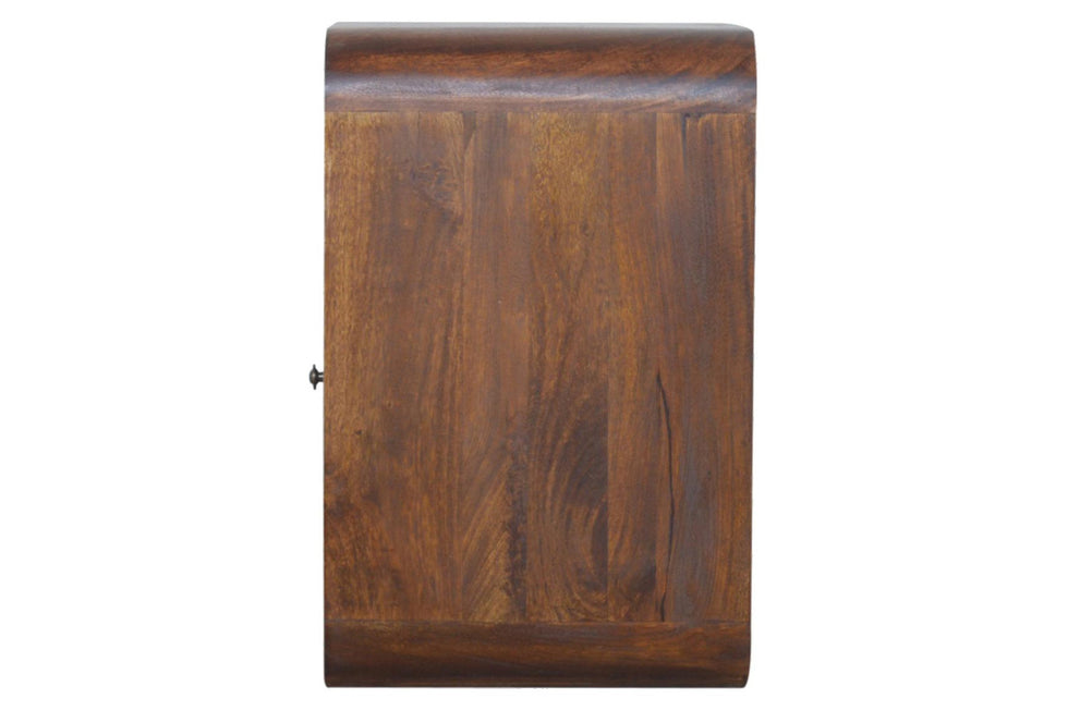 Artisan - Curved Edge Bedside in Chestnut