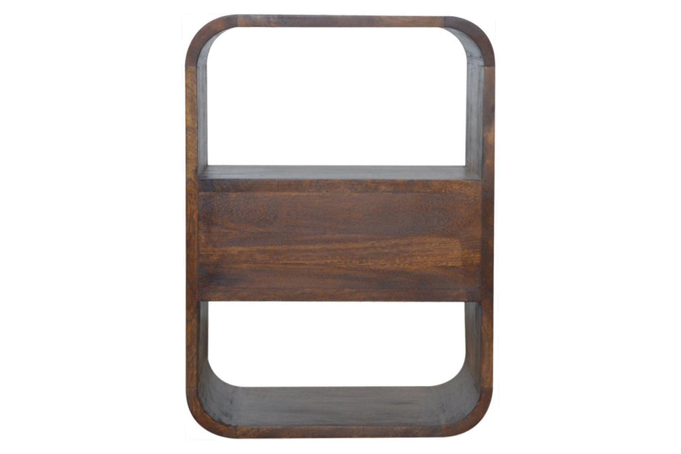 Artisan - Curved Edge Bedside in Chestnut