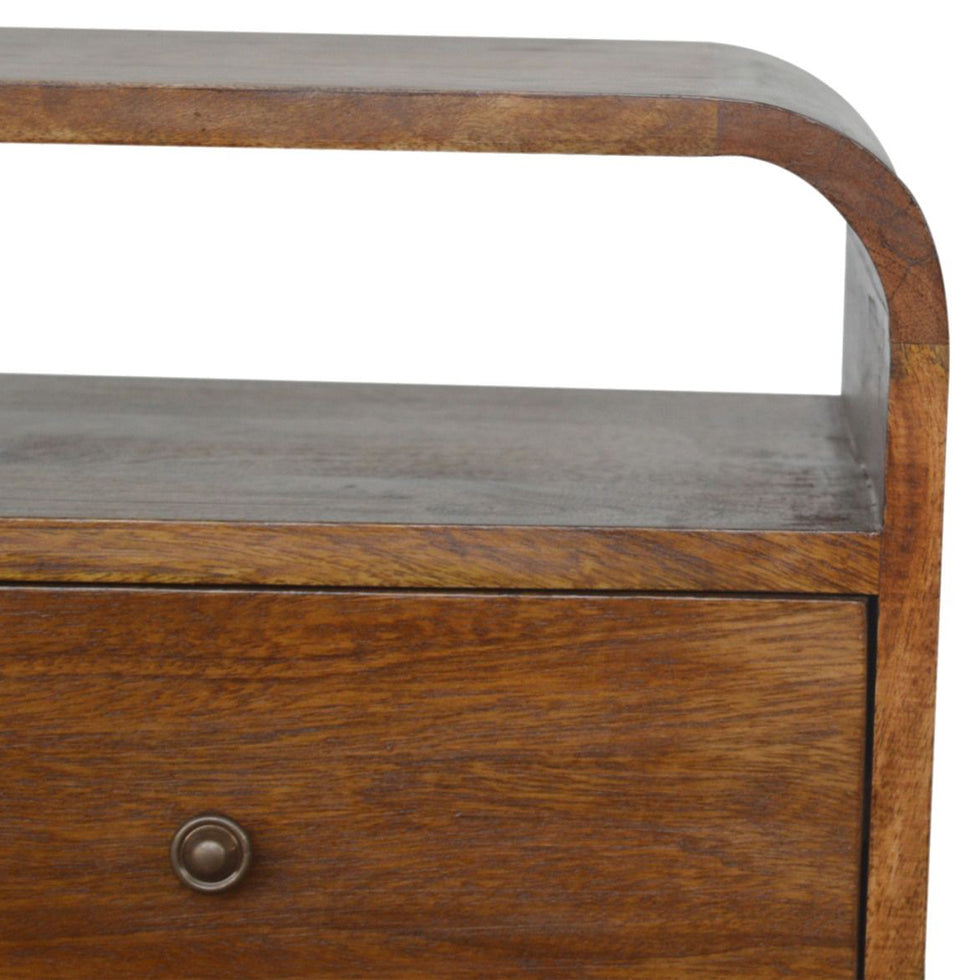 Artisan - Chestnut Curve 2 Drawer Nightstand