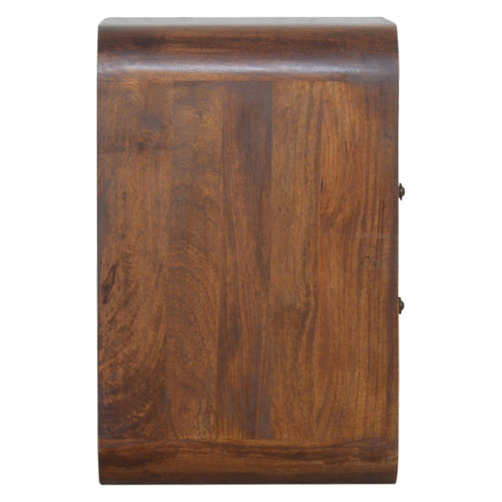 Artisan - Chestnut Curve 2 Drawer Nightstand
