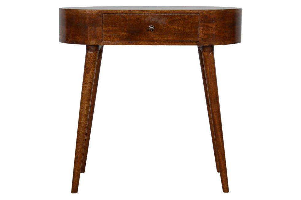 Artisan - Rounded Small Console Table in Chestnut