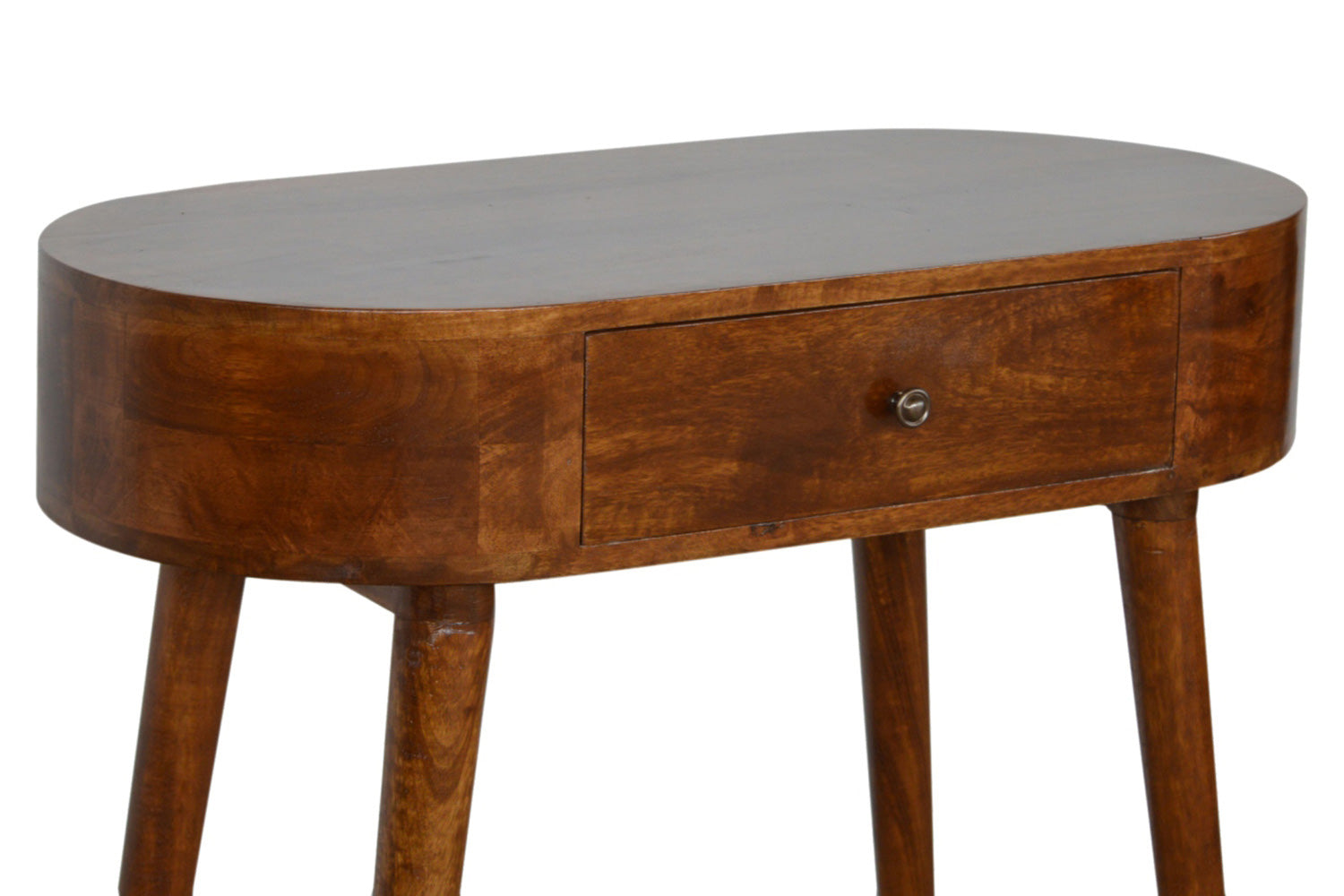 Artisan - Rounded Small Console Table in Chestnut