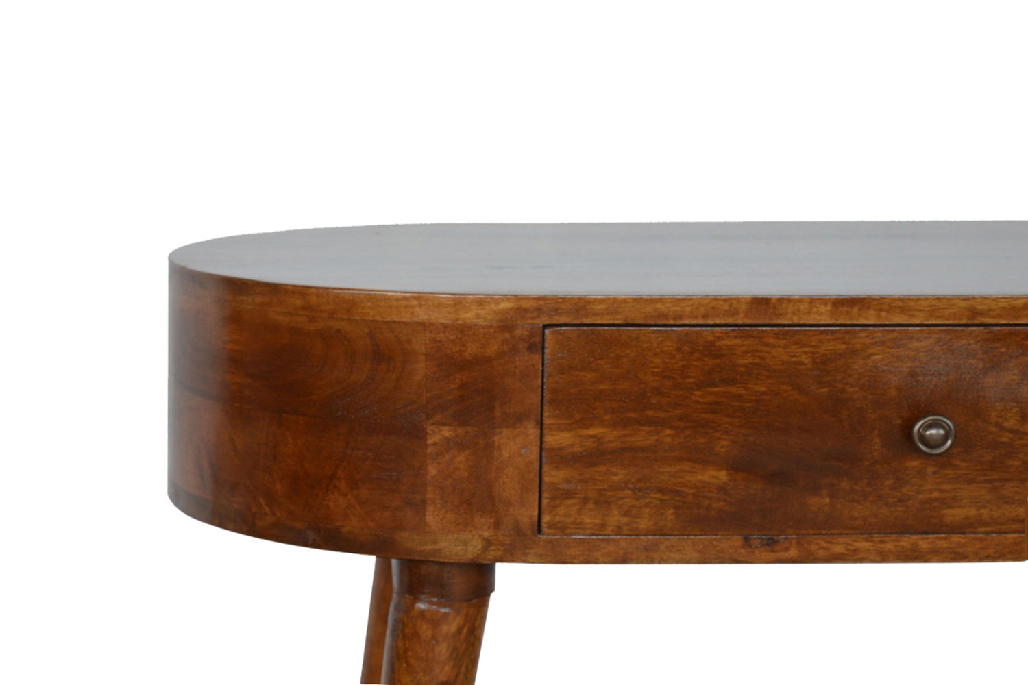 Artisan - Rounded Small Console Table in Chestnut