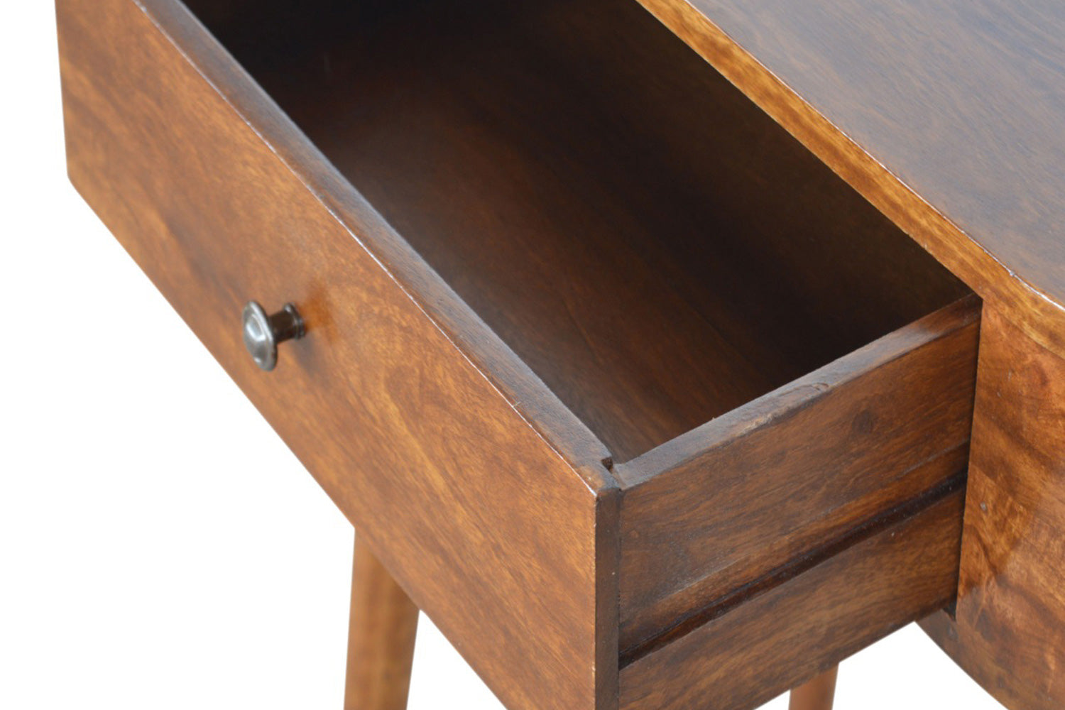 Artisan - Rounded Small Console Table in Chestnut