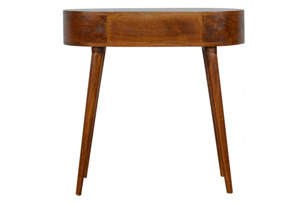 Artisan - Rounded Small Console Table in Chestnut