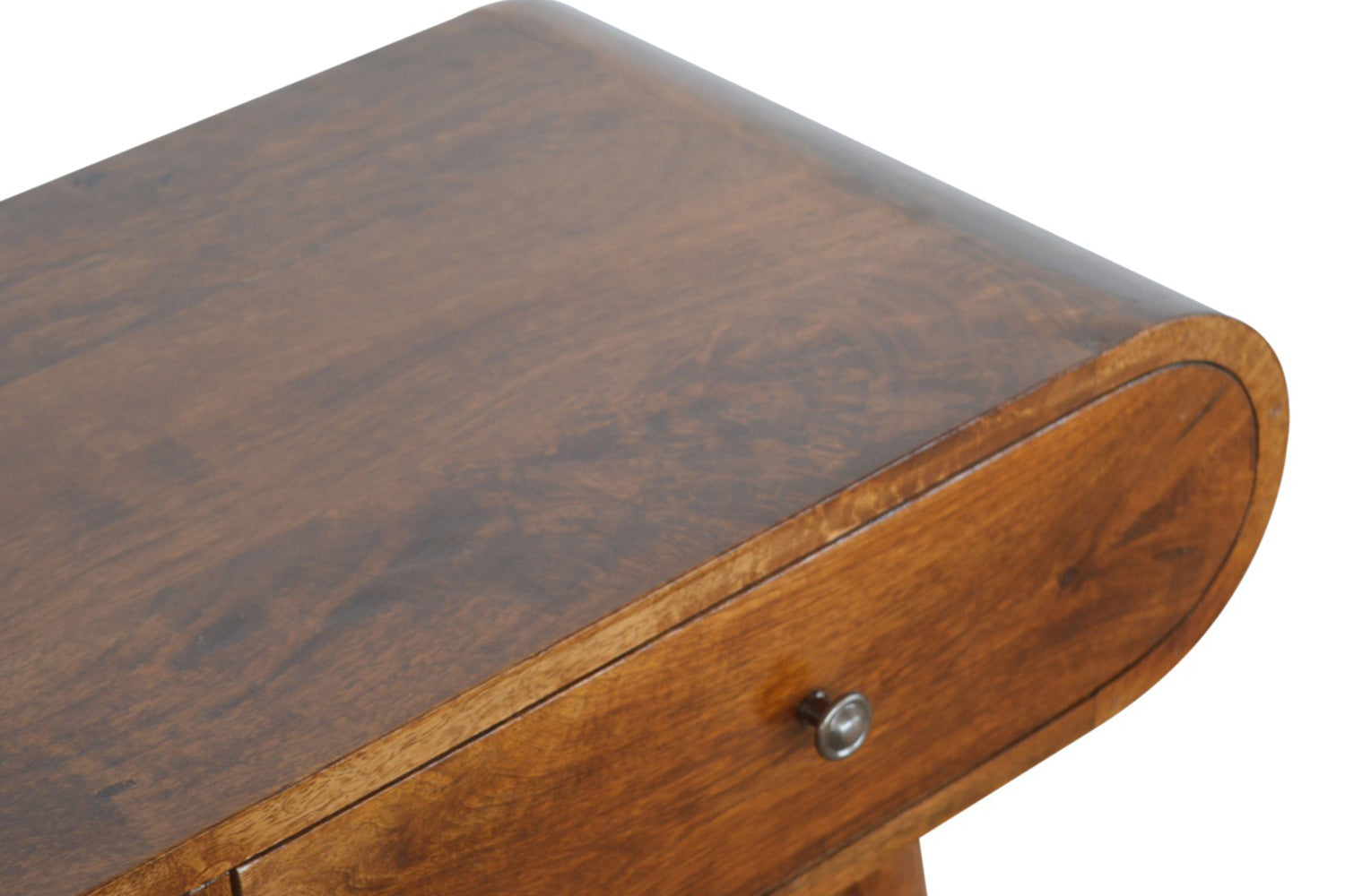 Artisan - Curved Edge Console Table in Chestnut