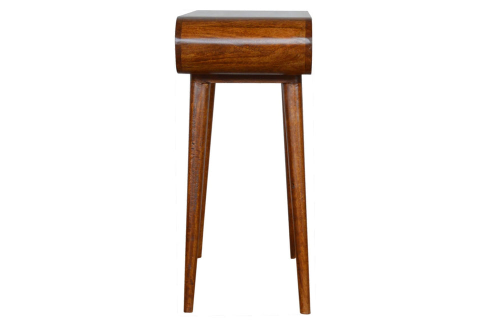 Artisan - Curved Edge Console Table in Chestnut
