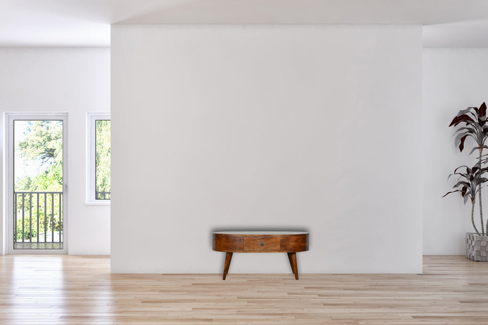 Artisan - Rounded Coffee Table in Chestnut