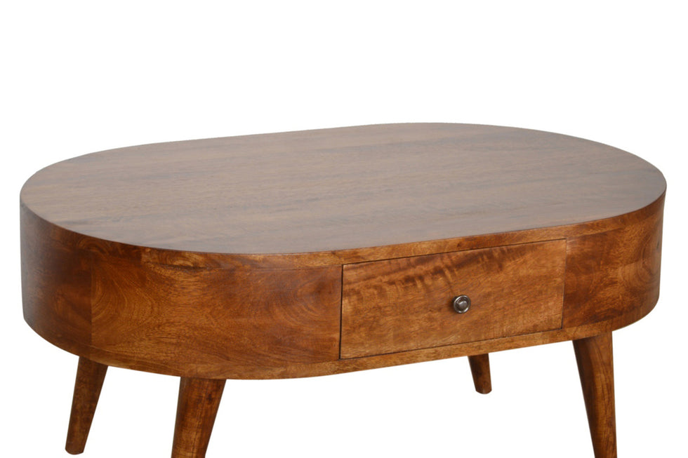 Artisan - Rounded Coffee Table in Chestnut