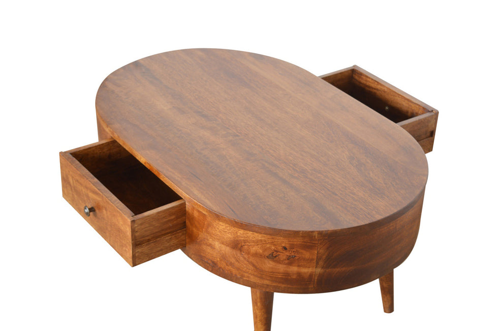 Artisan - Rounded Coffee Table in Chestnut