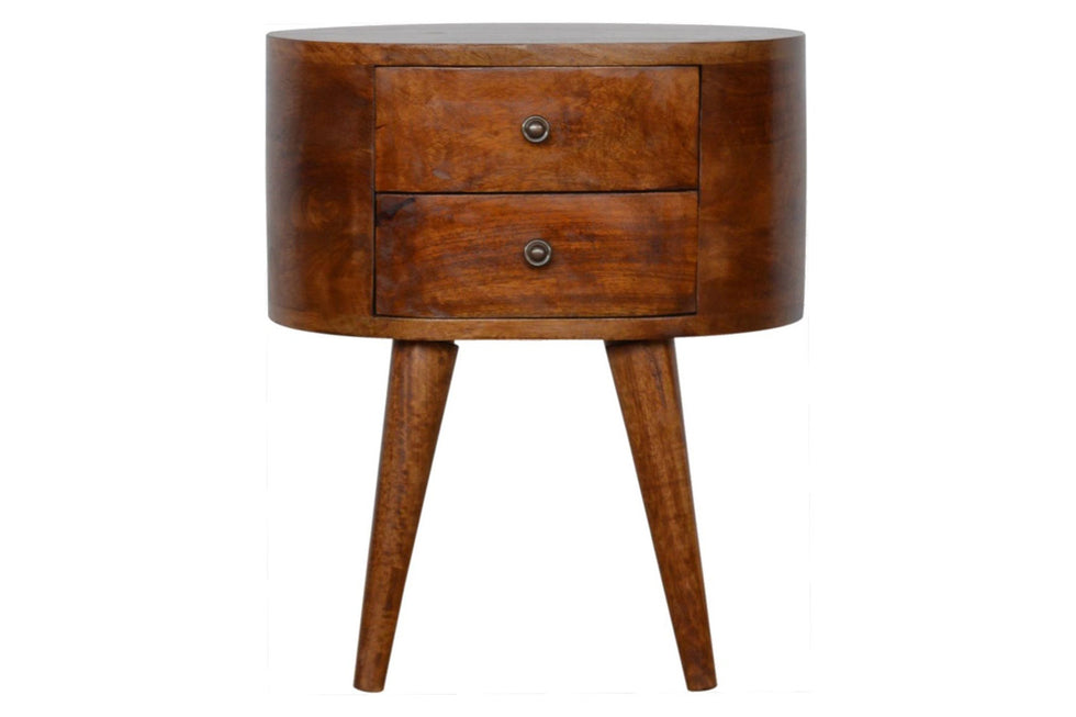 Artisan - Rounded Bedside Table Bedside w/o Reading Light