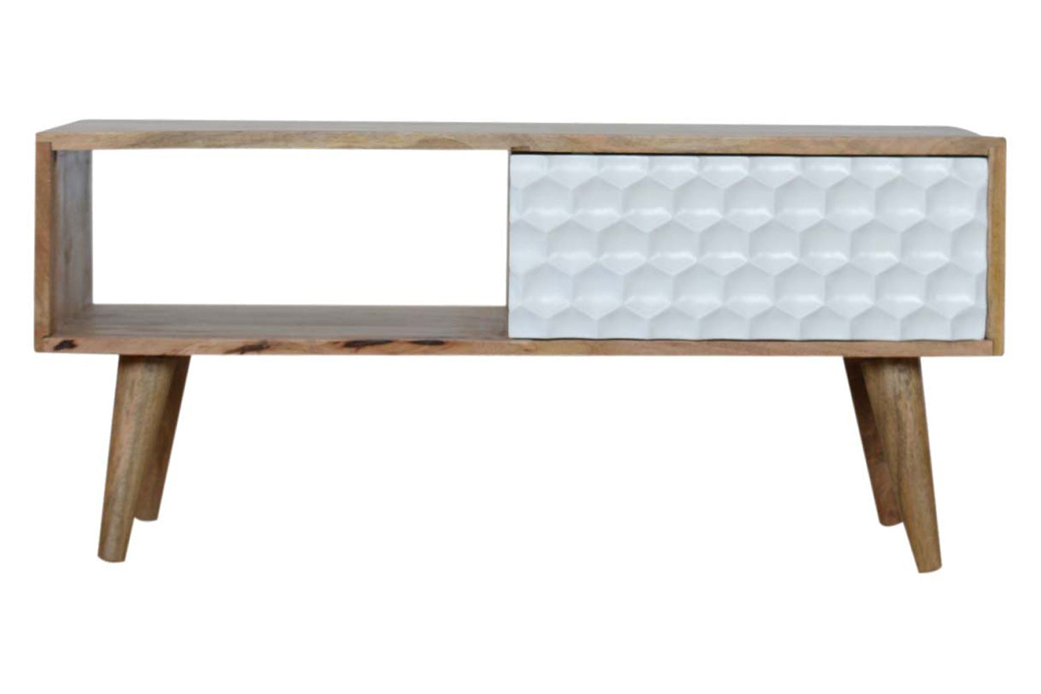 Artisan - Honeycomb Carved Sliding Door Media Unit