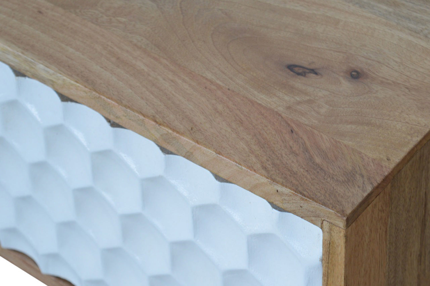 Artisan - Honeycomb Carved Sliding Door Media Unit