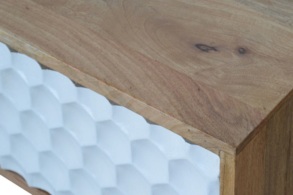 Artisan - Honeycomb Carved Sliding Door Media Unit