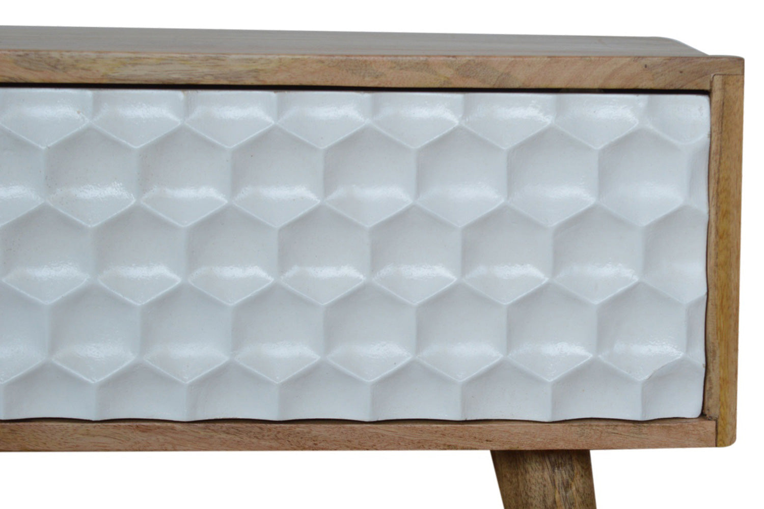 Artisan - Honeycomb Carved Sliding Door Media Unit