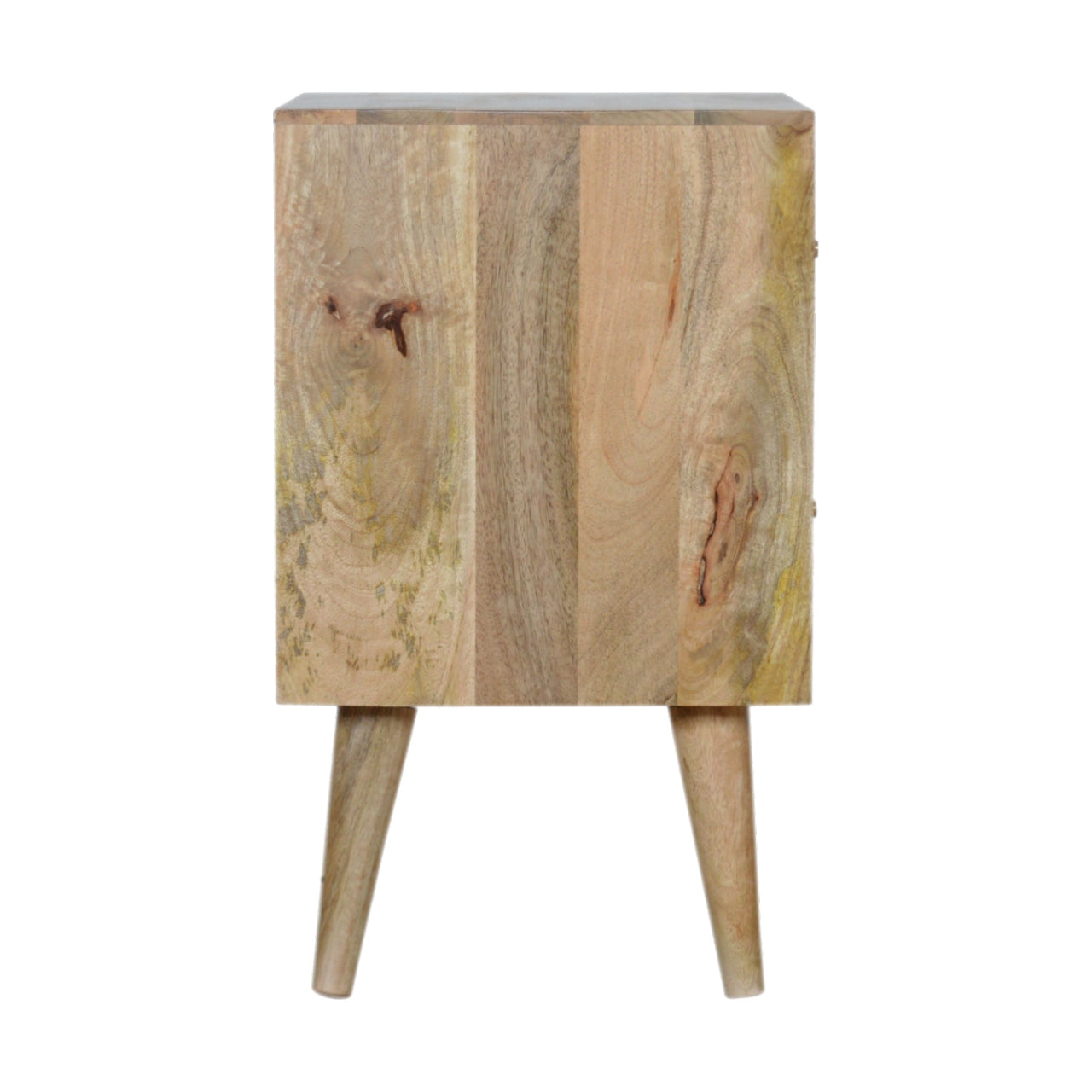 Artisan - Daisy Carved Nightstand with 1 Door in Oak-Ish