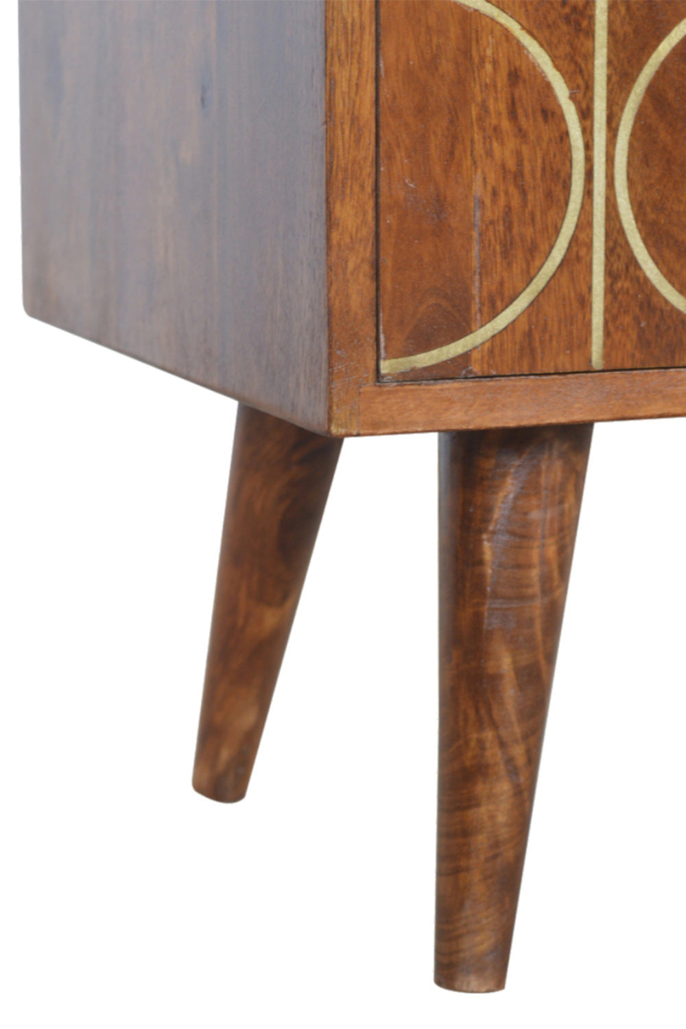 Artisan - Gold Inlay Abstract Media Unit in Chestnut