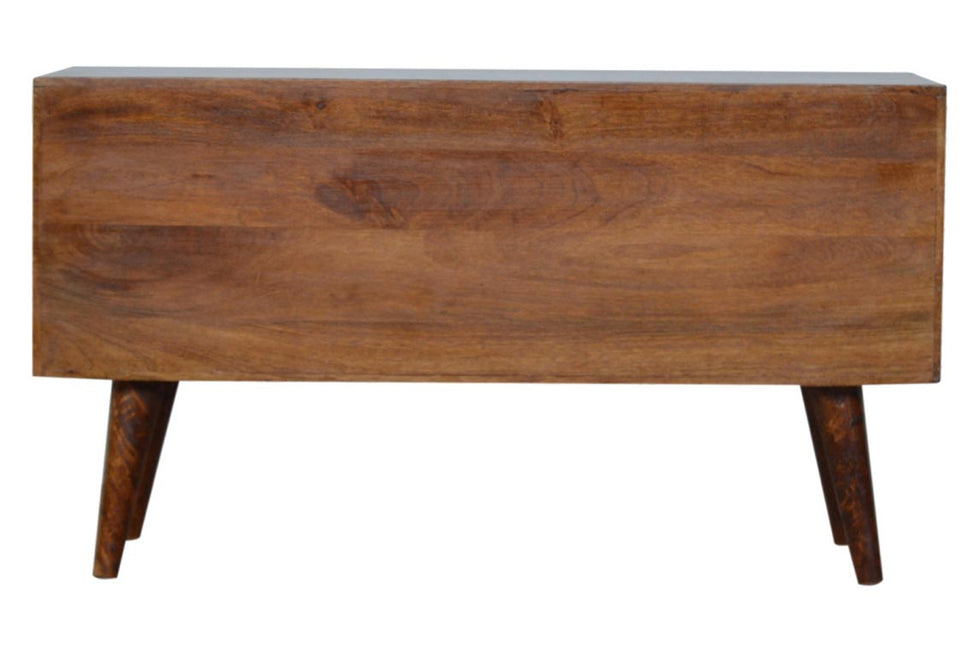 Artisan - Gold Inlay Abstract Sideboard in Chestnut